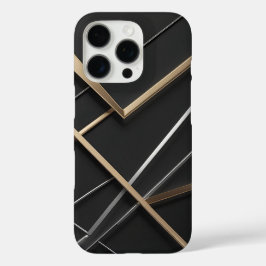 Elegante Black & Gold Moderne iPhone Case
