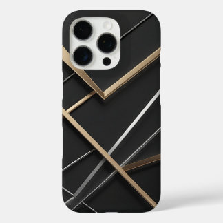 Elegante Black & Gold Moderne iPhone Case