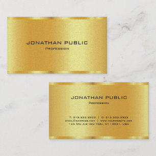 Elegante Black & Gold Premium Perle Luxuriös Visitenkarte