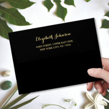 Elegante Black-Gold-Script-Name-Rücksendeadresse-1