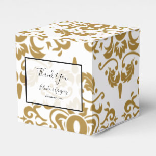 Elegante Black Gold Vintage Hochzeit Geschenkschachtel