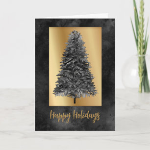 Elegante Black Gold Weihnachts-Weihnachtskarte Feiertagskarte