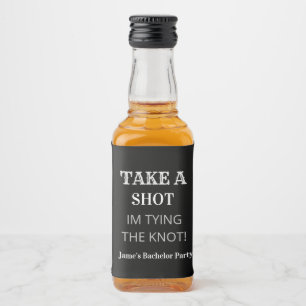 Elegante Black Groom Bachelor Party Hochzeit Alkoholflaschenetikett