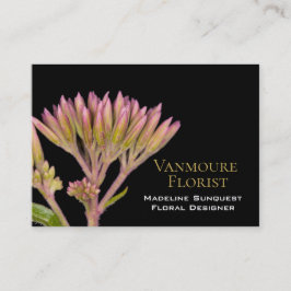 Elegante Black Luxury Pearl Florist Business Card Visitenkarte