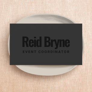 Elegante Black Modern Minimalistisch Business Card Visitenkarte