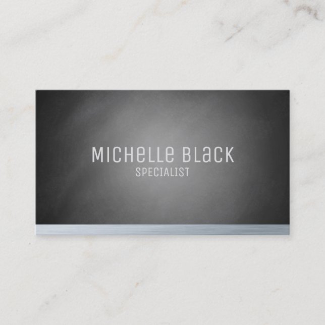 Elegante Black Ombre Chalkboard Business Cards Visitenkarte (Vorderseite)