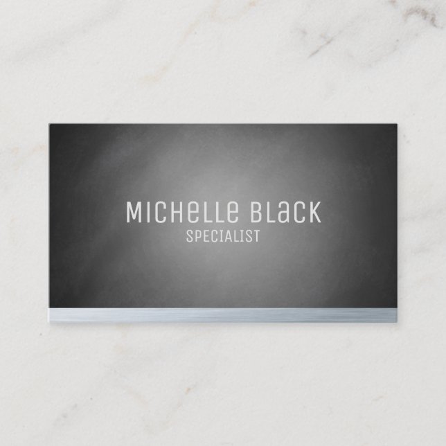 Elegante Black Ombre Chalkboard Business Cards Visitenkarte (Vorderseite)