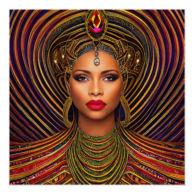 Elegante Black Queen: Art Black History Monte Poster (Vorderseite)