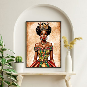 Elegante Black Queen Wall Art - Empowerment der Ro Poster