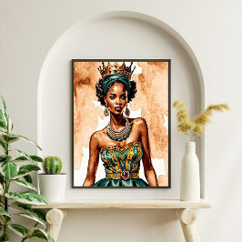 Elegante Black Queen Wall Art - Empowerment der Ro Poster