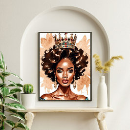Elegante Black Queen Wall Art - Empowerment der Ro Poster