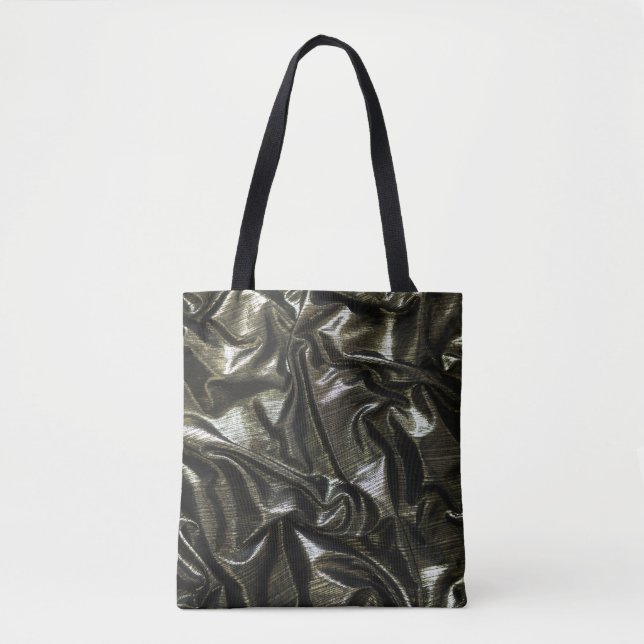 Elegante Black Satin Look Tasche (Vorderseite)