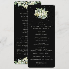 Elegante Black Snowberry+Eucalyptus Bouquet Weddin Programm