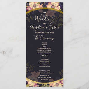 Elegante Black Wedding Programm