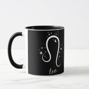 Elegante Black Zodiac-Zeichen-Tasse Tasse