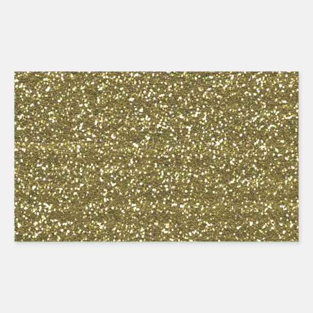 Elegante Blank Gold Glitzer Siegel Rechteckiger Aufkleber (Vorderseite)