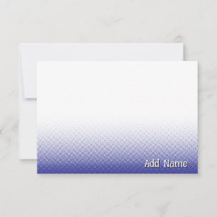 Elegante Blanko Namenszug Blaue Allerlei Mitteilungskarte