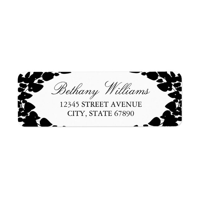 Elegante Blätter Adresslisten (Vorne)