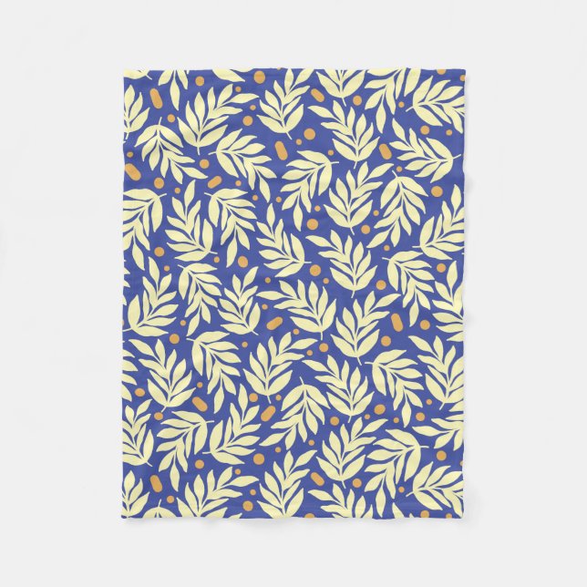 Elegante Blätter Fleece Blanket, kleine 30" x 40" (Vorderseite)