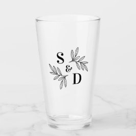 Elegante Blätter für Hochzeitsgrau Glas