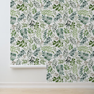 Elegante Blätter für Wasserfarben Tapete