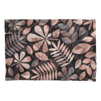Elegante Blätter im Herbst: Pastellgeometrisch Kissenbezug