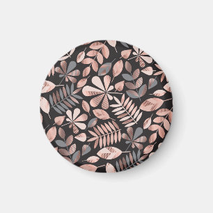 Elegante Blätter im Herbst: Pastellgeometrisch Magnet