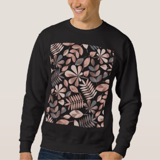 Elegante Blätter im Herbst: Pastellgeometrisch Sweatshirt
