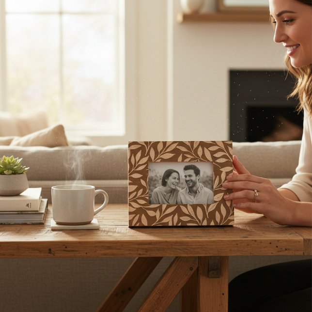 Elegante Blätter mit floraler Note Moderner Chic Geätzte Rahmen (Von Creator hochgeladen)