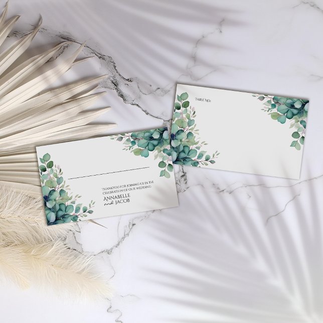 Elegante Blätter Platzkarte (Von Creator hochgeladen)