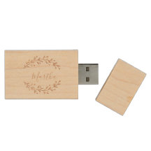 Elegante Blätter und Name Personalisiert