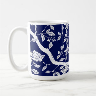 Elegante Blau-Weiße Chinoiserie-Tasse Kaffeetasse