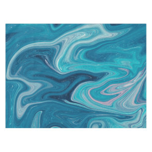 Elegante blaue abstrakte Tischdecke der