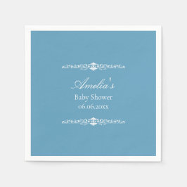 Elegante blaue Babyparty im Regency-Stil Serviette
