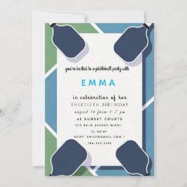 Elegante Blaue Babyshower-Einladung Einladung