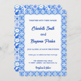 Elegante Blaue Blume Kirchen Save The Date