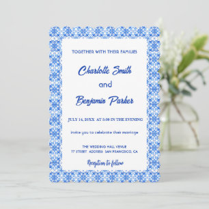 Elegante Blaue Blume Kirchen Save The Date