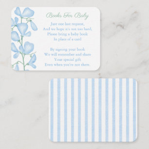 Elegante Blaue Blumen Baby Boy Shower - Bring Ein  Begleitkarte