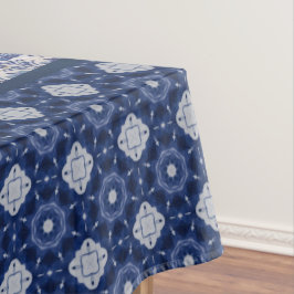 Elegante Blaue Blumen Chinoiserie Tischdecke
