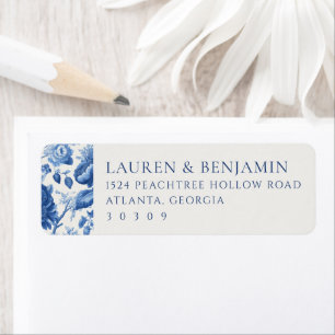 Elegante blaue Blumengrenze