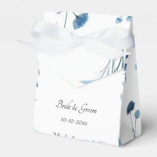 Elegante blaue Blumenhochzeit Geschenkschachtel