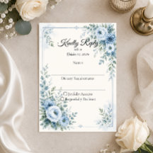 Elegante blaue Blumenhochzeit