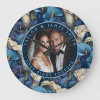 Elegante Blaue Calla-Lilien Moderne Hochzeit