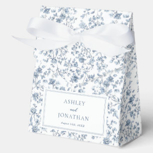Elegante blaue Chinoiserie-Hochzeit Geschenkschachtel