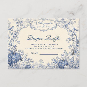 Elegante blaue Chinoiserie-Little-Pump-Diaper-Verl Begleitkarte