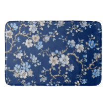 Elegante blaue Floral-Decke