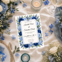 Elegante blaue florale Hochzeit