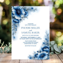 Elegante blaue florale Hochzeit