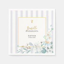 Elegante blaue Gold-Blumen-Taufe