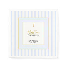 Elegante Blaue Gold-Taufe